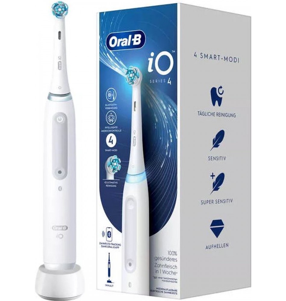 Mangel Kruipen Aan de overkant Braun Oral-B iO 4 Elektrische Tandenborstel Wit - EneaDeal.nl